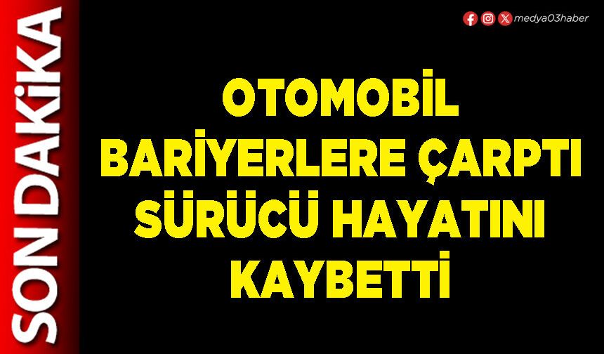 Otomobil bariyerlere çarptı sürücü hayatını kaybetti