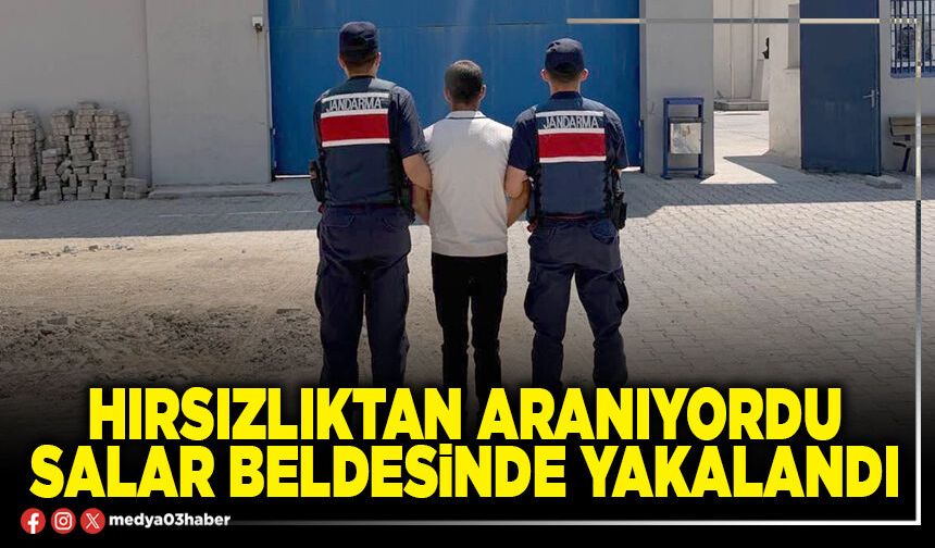 Hırsızlıktan aranıyordu Salar beldesinde yakalandı