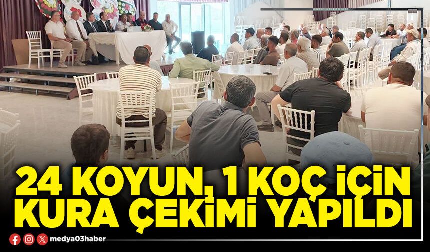 24 koyun, 1 koç için kura çekimi yapıldı
