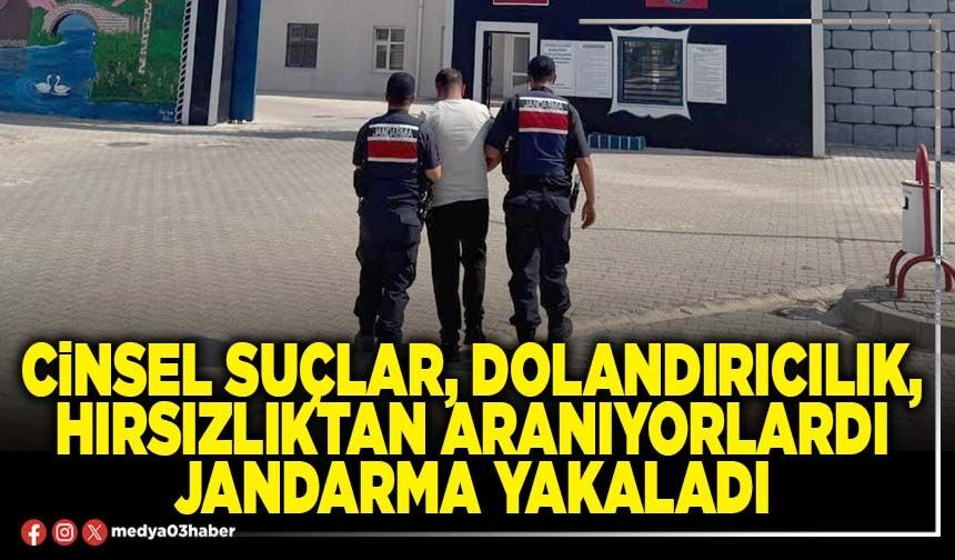 Cinsel suçlar, dolandırıcılık, hırsızlıktan aranıyorlardı Jandarma yakaladı