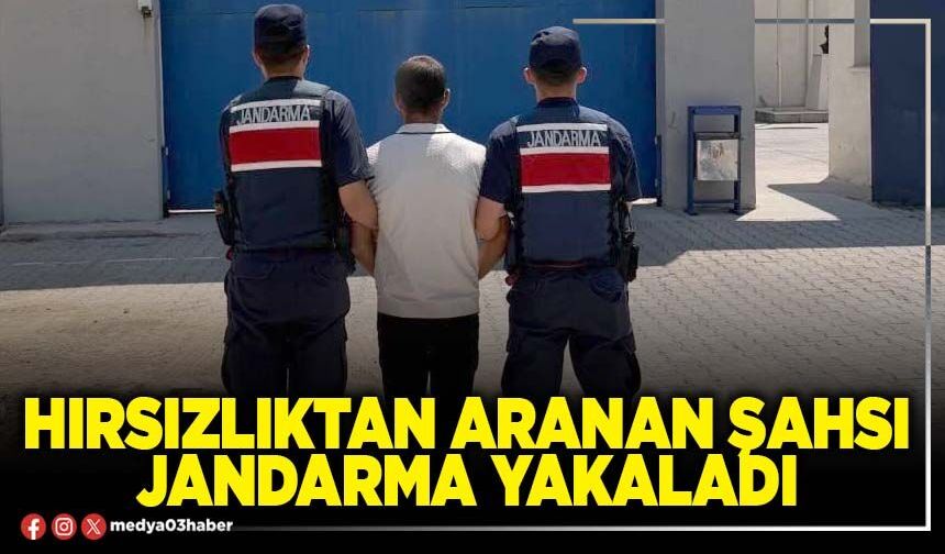 Hırsızlıktan aranan şahsı jandarma yakaladı