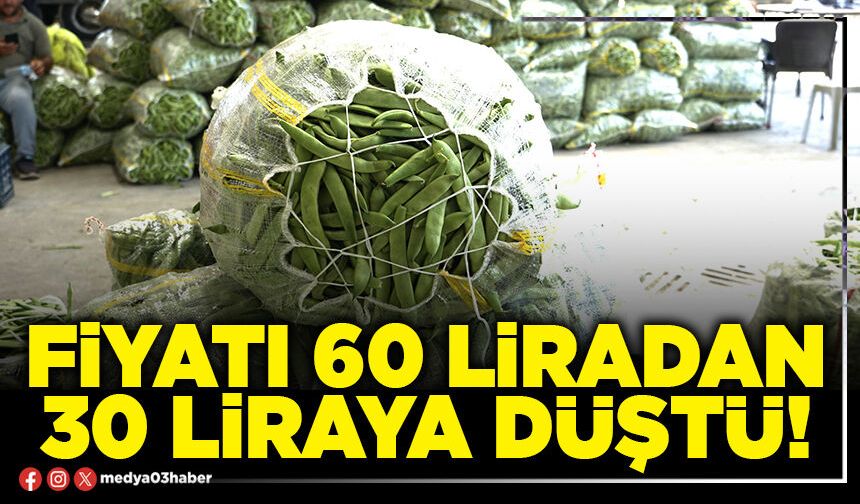 Fiyatı 60 liradan 30 liraya düştü!