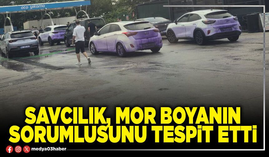 Savcılık, mor boyanın sorumlusunu tespit etti