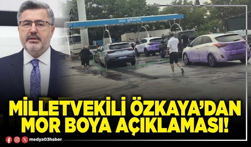 Milletvekili Özkaya’dan mor boya açıklaması!