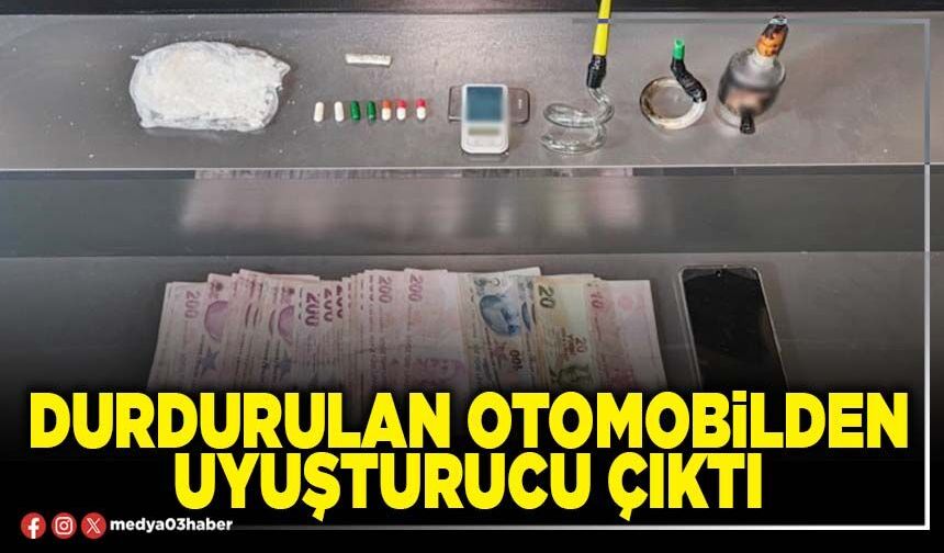 Durdurulan otomobilden uyuşturucu çıktı
