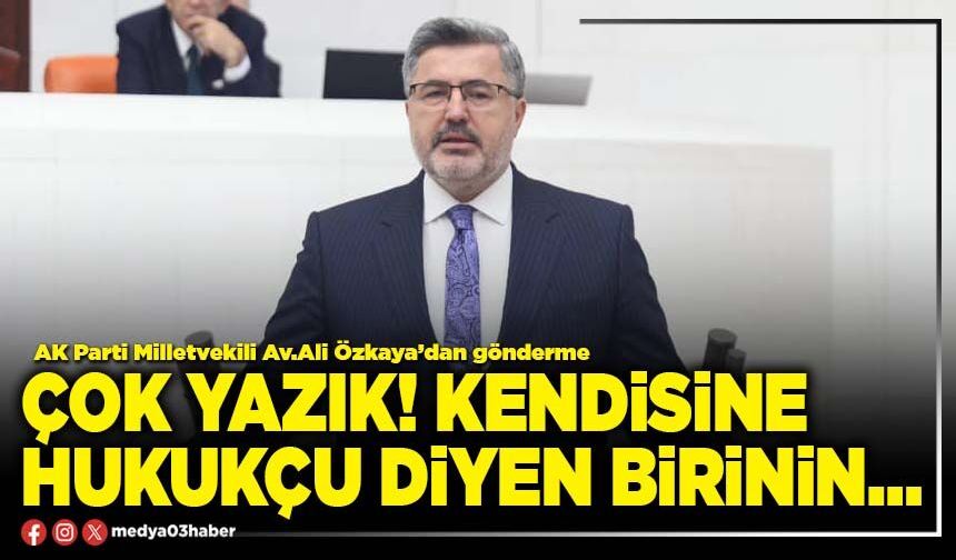Çok yazık! Kendisine hukukçu diyen birinin…