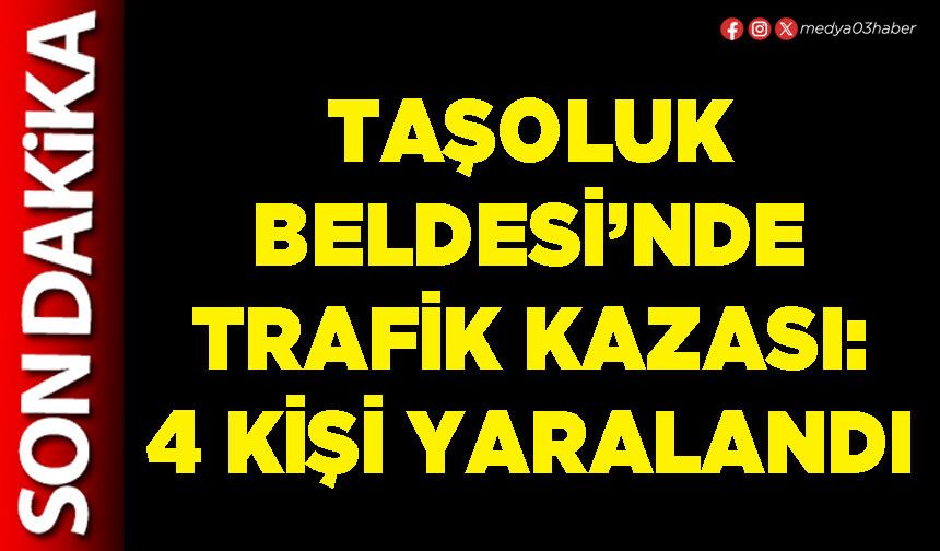 Taşoluk Beldesi’nde trafik kazası: 4 kişi yaralandı