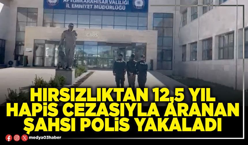 Hırsızlıktan 12,5 yıl hapis cezasıyla aranan şahsı polis yakaladı