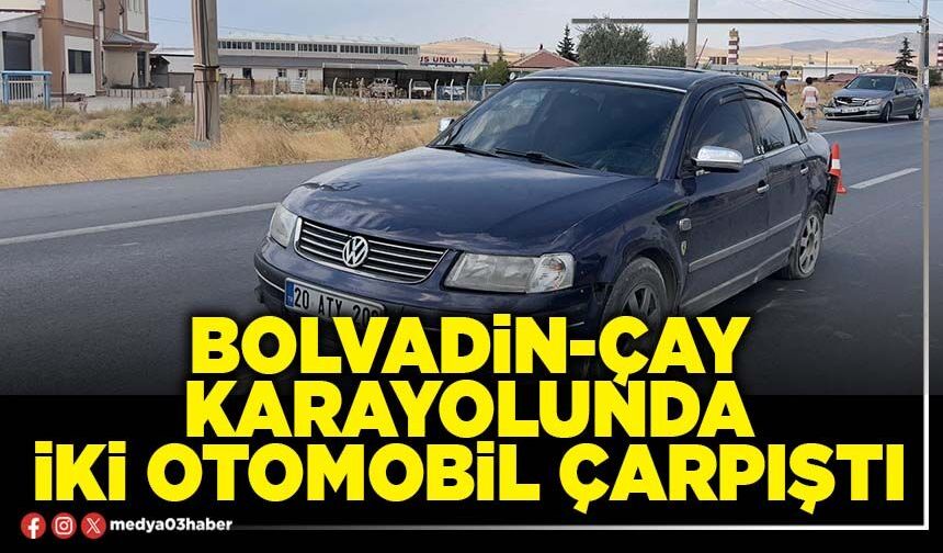 Bolvadin-Çay karayolunda iki otomobil çarpıştı