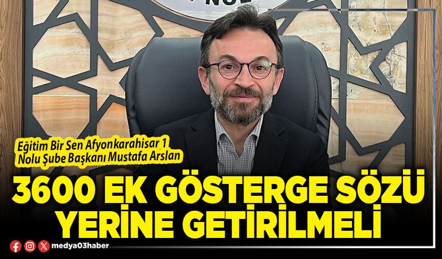 3600 ek gösterge sözü yerine getirilmeli