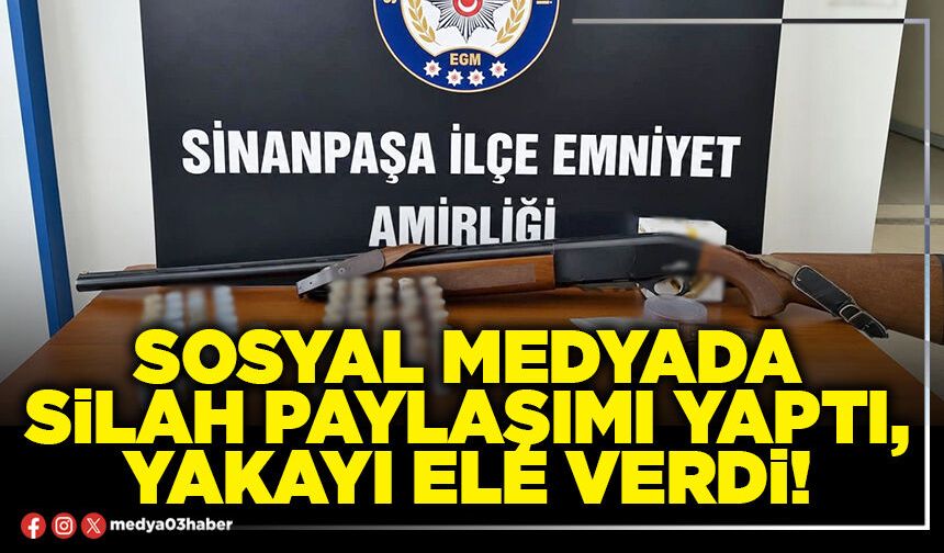 Sosyal medyada silah paylaşımı yaptı, yakayı ele verdi!