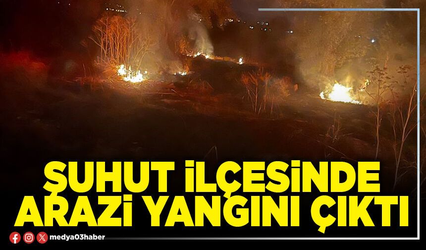 Şuhut İlçesinde arazi yangını çıktı