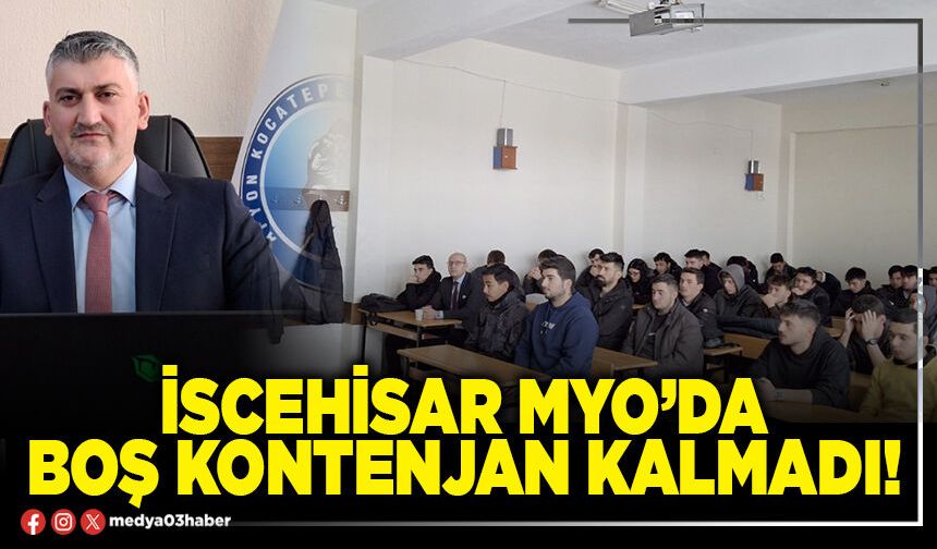 İscehisar MYO’da boş kontenjan kalmadı!