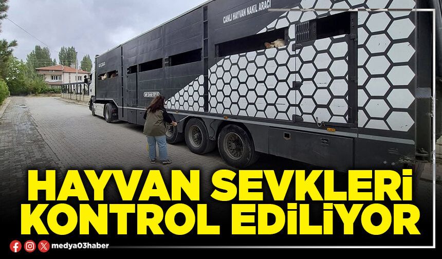 Hayvan sevkleri kontrol ediliyor