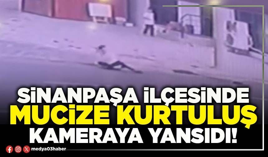 Sinanpaşa ilçesinde mucize kurtuluş kameraya yansıdı!