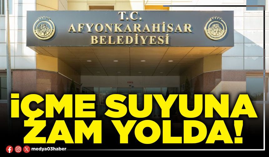 İçme suyuna zam yolda!