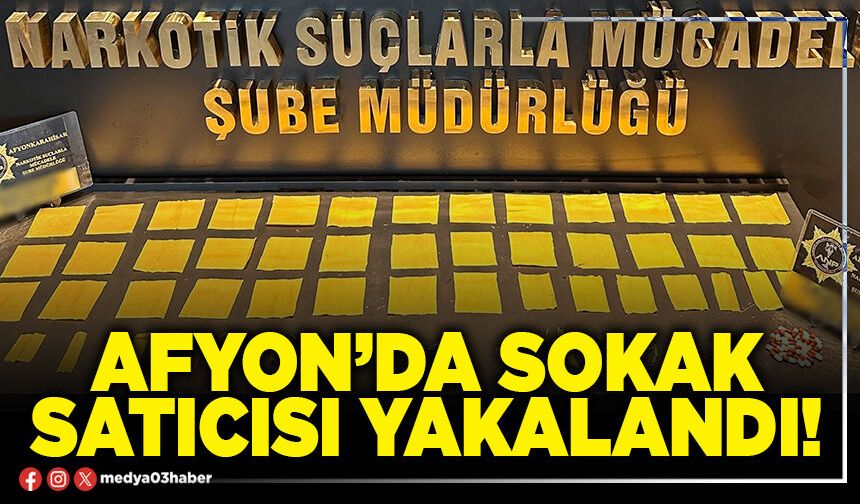 Afyon’da sokak satıcısı yakalandı!
