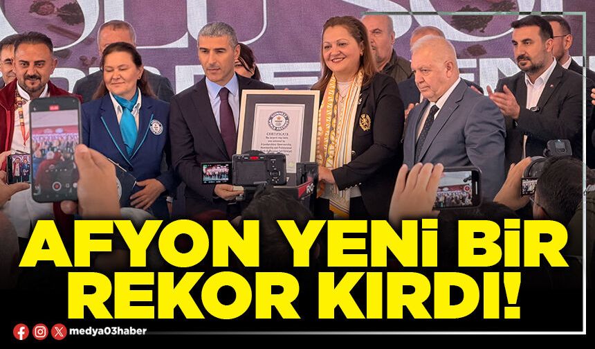 Afyon yeni bir rekor kırdı!
