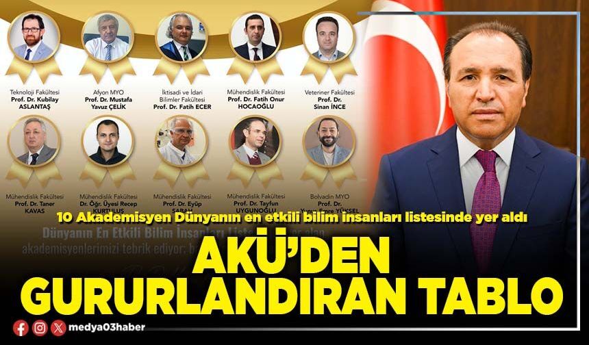 AKÜ’den gururlandıran tablo