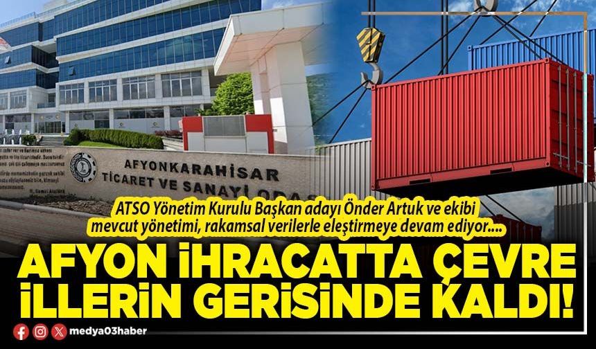Afyon ihracatta çevre illerin gerisinde kaldı!