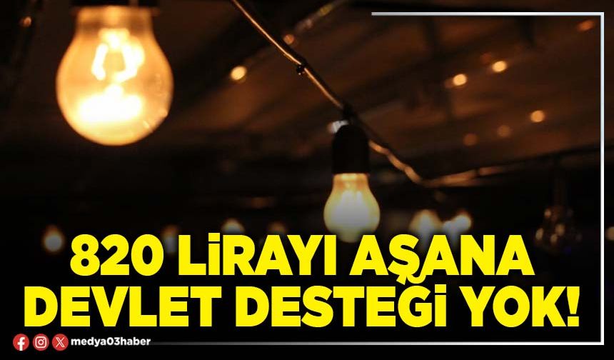 820 lirayı aşana Devlet desteği yok!