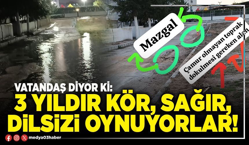 3 yıldır kör, sağır, dilsizi oynuyorlar!