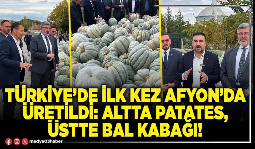Türkiye'de ilk kez Afyon’da üretildi: Altta patates, üstte bal kabağı!