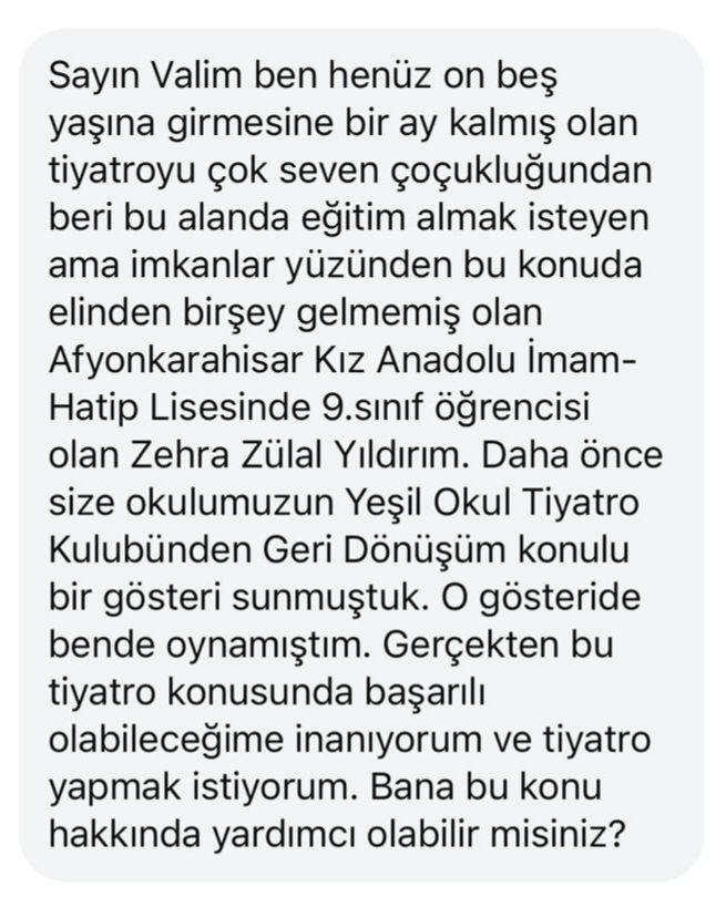 Tiyatro Tutkunu Zehra Zülal Hayaline Kavuşuyor