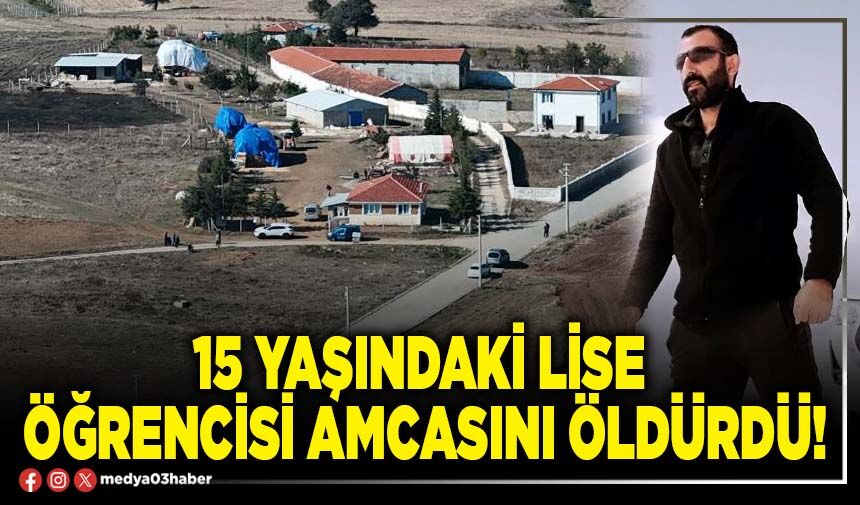 15 yaşındaki lise öğrencisi amcasını öldürdü!